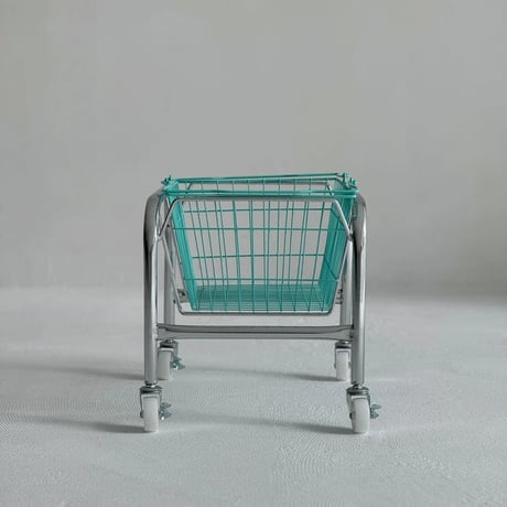 wagon-03024　Silver Caster Wagon And Colored Basket