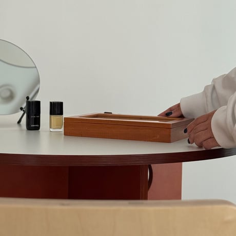 box-03068　Wood Multi Case Storage Box