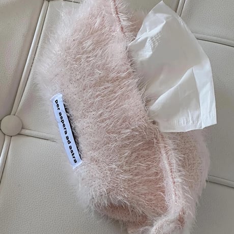 tissuebox-03069　Shaggy Knit Tissue Case