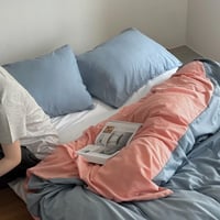 beddingsets-03105　Blue×Pink Reversible Bedding Sets