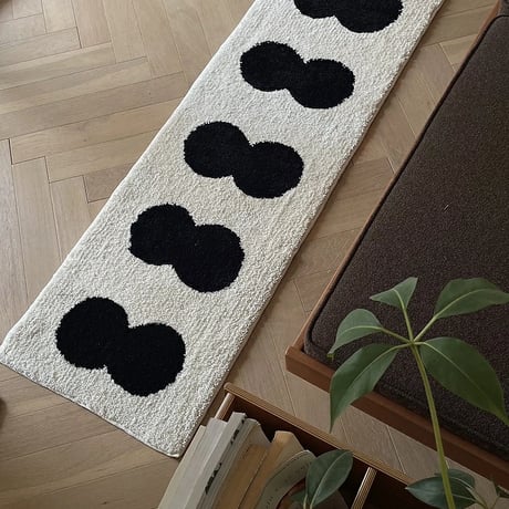 rug-03061　Twindot Bicolor Long Rug 40×120/50×160