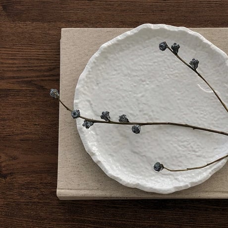 plate-03037　Ondulations White Plate