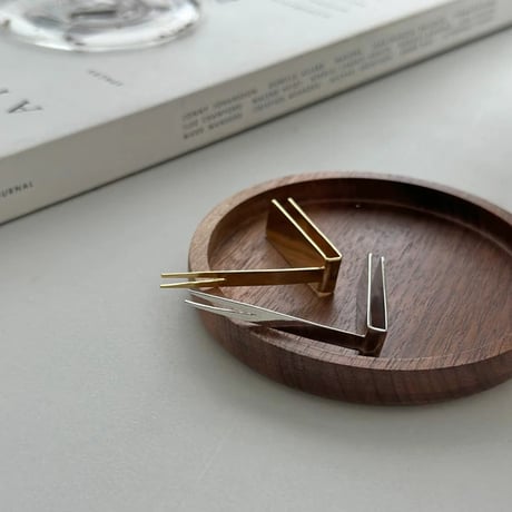incenseholder-03060　Fork Brass Glass Incense Holder