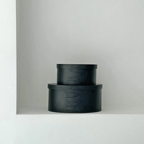 box-03013　Black Shaker Boxes/Set of 2