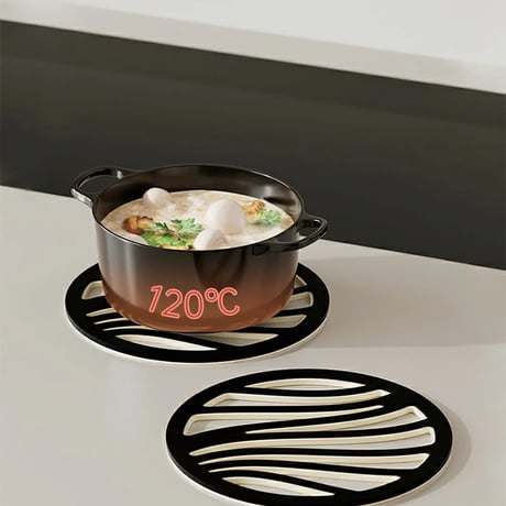 potstand-03041　Bicolor Pot Holder Coaster/Set of 3