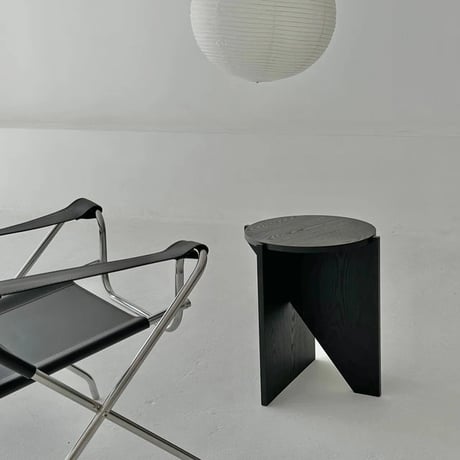 table-03078　Geometric Black Side Table