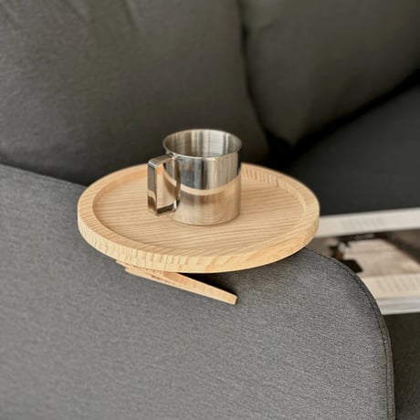 tray-03109　Wood Round Sofa Arm Tray