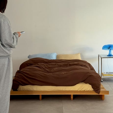 beddingsets-03147　Yellow×Brown×Light Blue Bedding Set