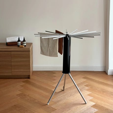 laundry-03011　Silver×Black Folding Stand Hanger Rack