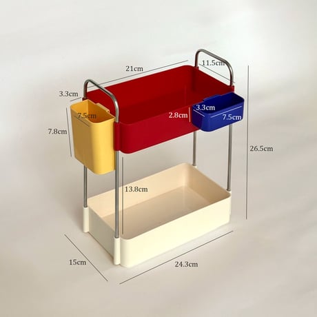 rack-03108　Hueblock-kit Series Multi Color 2 Tier Desktop Rack
