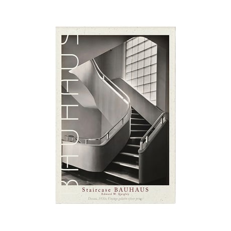 poster-03145　Staircase BAUHAUS Silver Frame 70×50