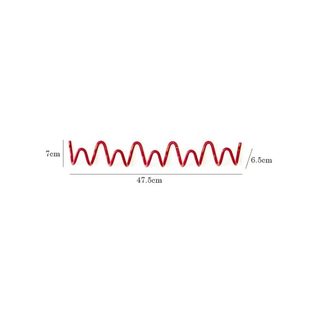 wall-03115　Loop Red 5 consecutive Hook Iron