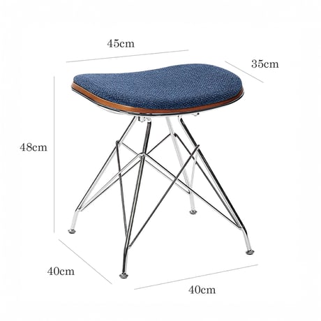 chair-03112　Fabric Seat  Wire Frame Stool H48cm