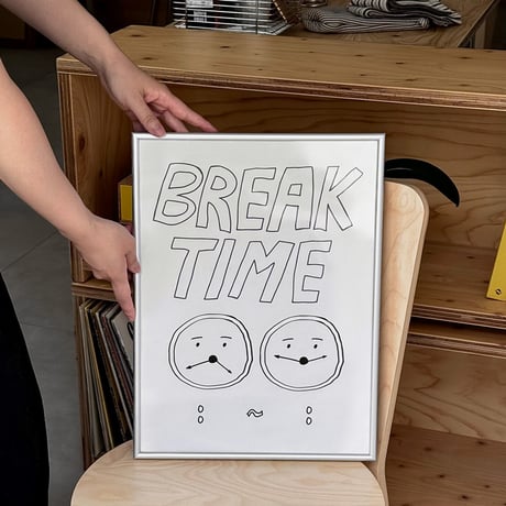 poster-03184　OPEN BREAKTIME CLOSED Poster 30×40cm
