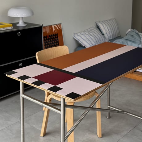 tablecloth-03073　color block Desk Mat 60cm×120cm