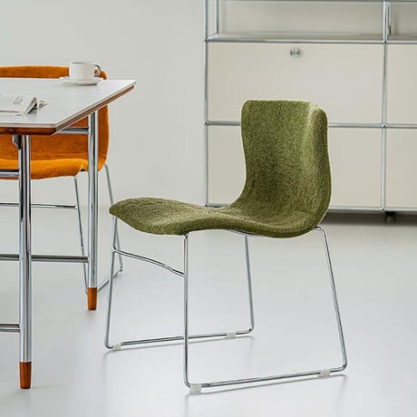 chair-03116　Color Bouclé Stacking Chair