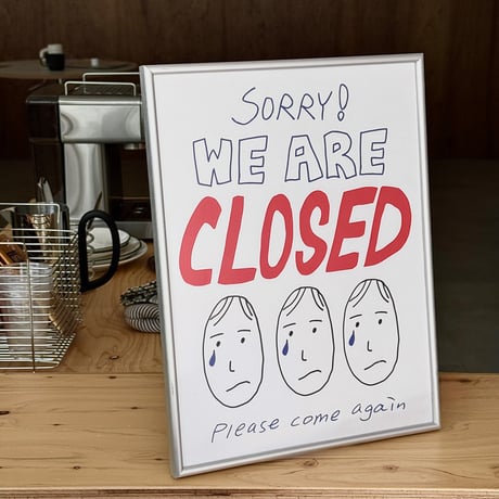 poster-03184　OPEN BREAKTIME CLOSED Poster 30×40cm