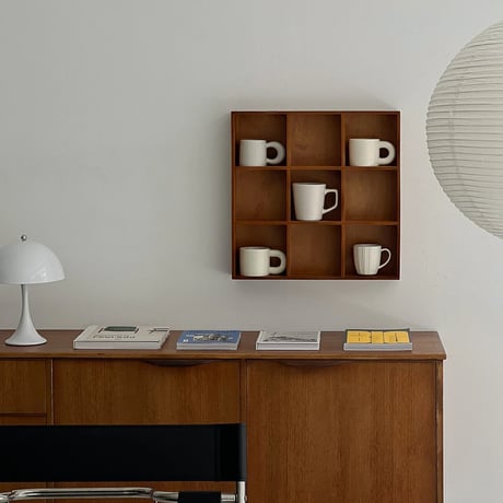 wallrack-03050　Natural Wood Cup Shelf 50×50