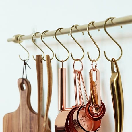 wall-03011　Brass Shooks/Set of 7