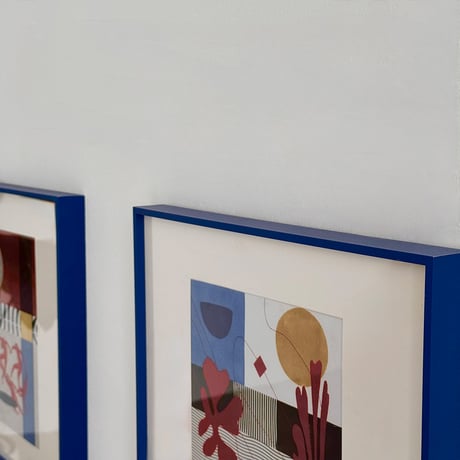poster-03166　Blue Art Panel 40×40cm