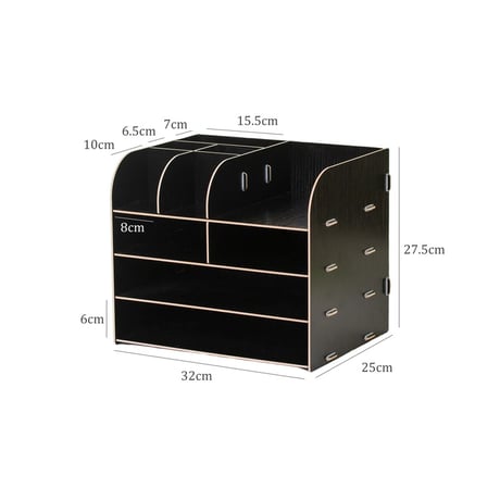 stationery-03028　Wood Grain Desk Organizer