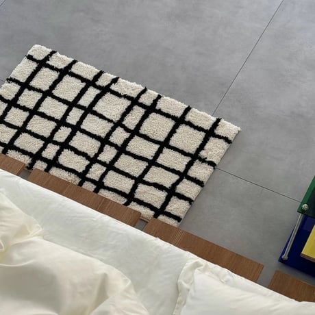 mat-03089　Grid Design Rug 50×80