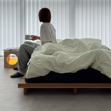 beddingsets-03159　Off-white×Black Stripe Duvet Cover Set