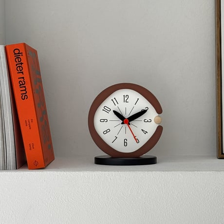 clock-03114　Brown / Blue Nuance Design Table Clock Silent