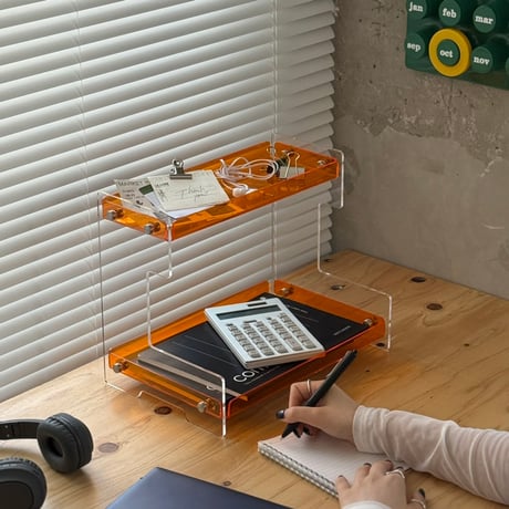rack-03109　Color Acrylic Two-Stage Display Rack