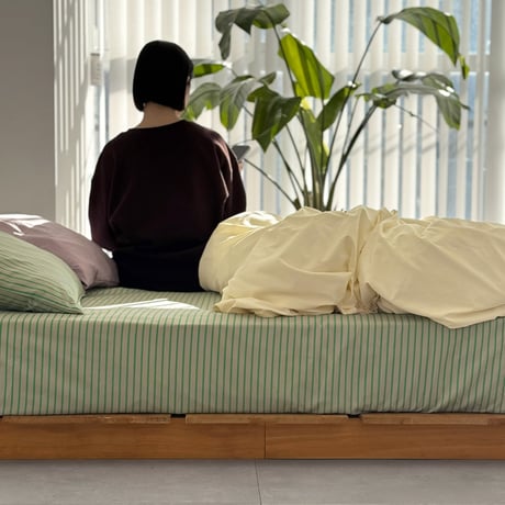 beddingsets-03143　Yellow×Green×Purple Stripe Bedding Set