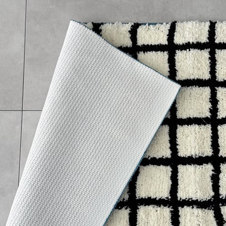 mat-03104　Blue Line Graphcheck Runner Rug 50x120cm