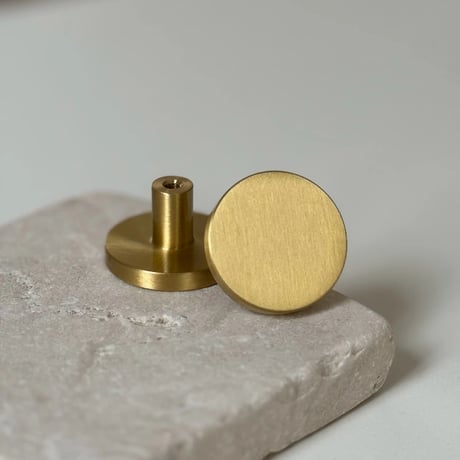wall-03028　Satin Finish Brass Round Wall Hook A 3.3cm