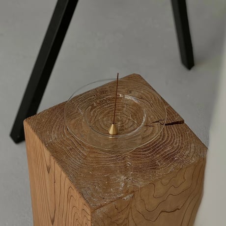 incenseholder-03030　Glass Clear Incense Holder