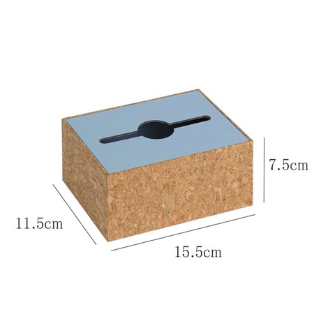 tissuebox-03090　Compact Size Cork Tissue Case