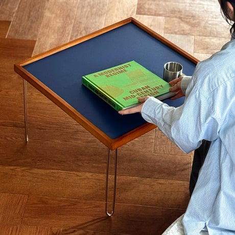 table-03219　Natural Wood Color Top Square Coffee Table 60×60cm