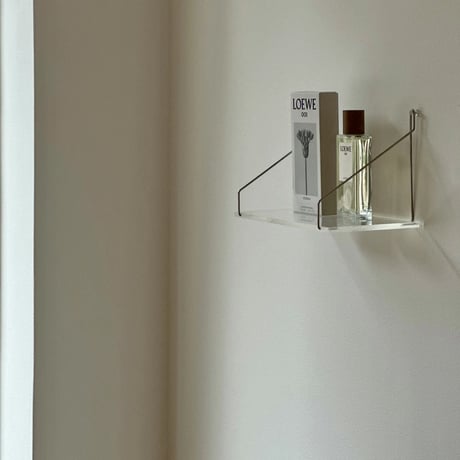 shelf-03029　Hang Silver Clear Wall Shelf 30cm