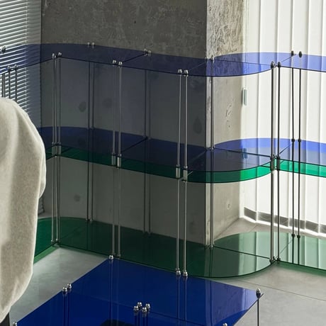 rack-03092　Color Acrylic Square Type Module Shelf