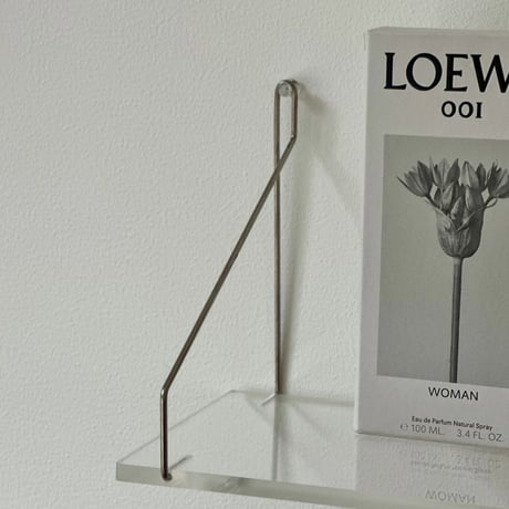 shelf-03029　Hang Silver Clear Wall Shelf 30cm