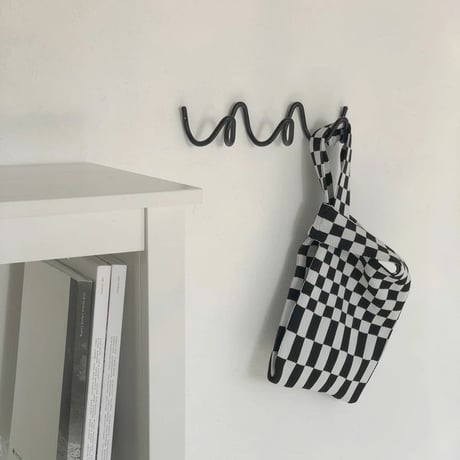 wall-03050　Loop Black 3hook Iron