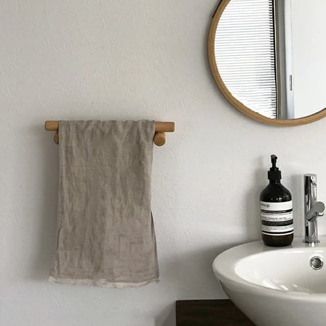 wall-03043　Beech Towel Hanger Solid Wood