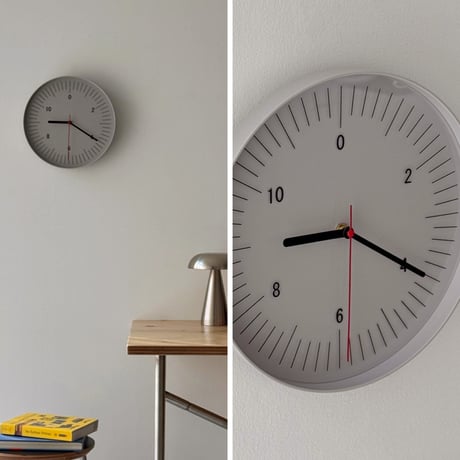 clock-03115　Red Needle Round Wall Clock Silent