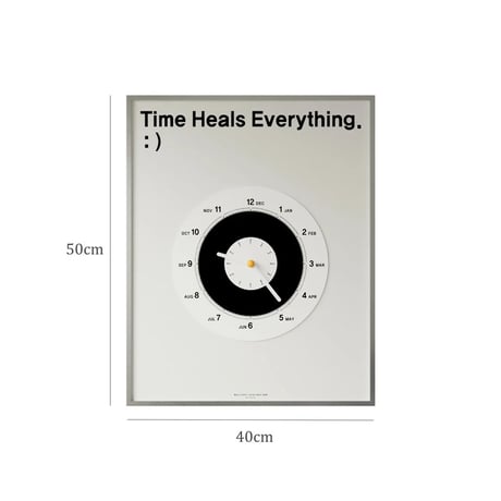 clock-03078　【Switch Concealment】 Time Heals Everything Panel Wall Clock