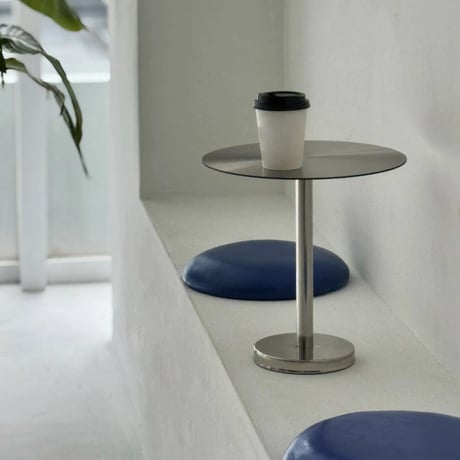 table-03183　Stainless Steel Round Mini Table
