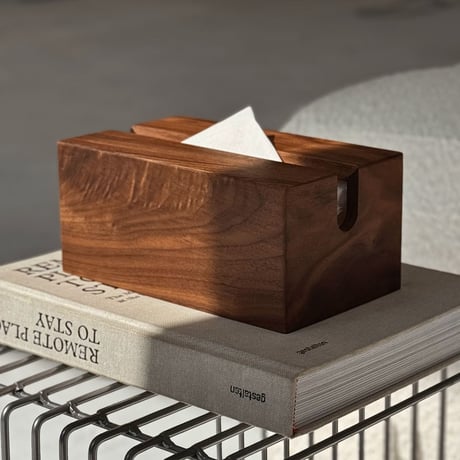 tissuebox-03078　Walnut Tissue Case