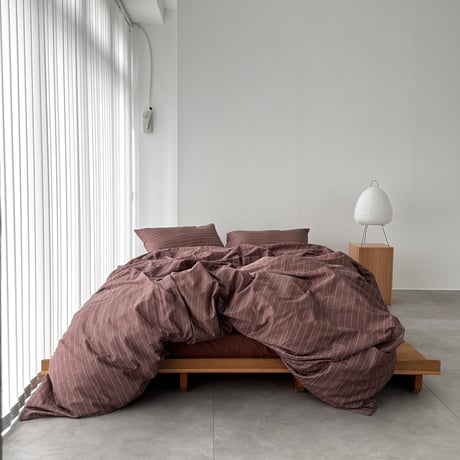 beddingsets-03096　Brown Pin Stripe Bedding Sets