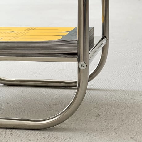 table-03157　Arch Frame Stainless Steel 2 Tier Rack Side Table
