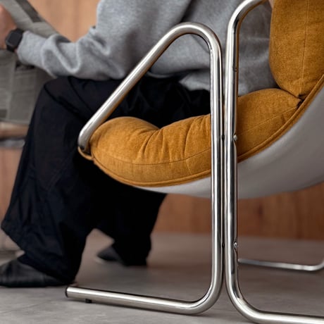 chair-03114　Stainless Sling Fabric Lounge Chair