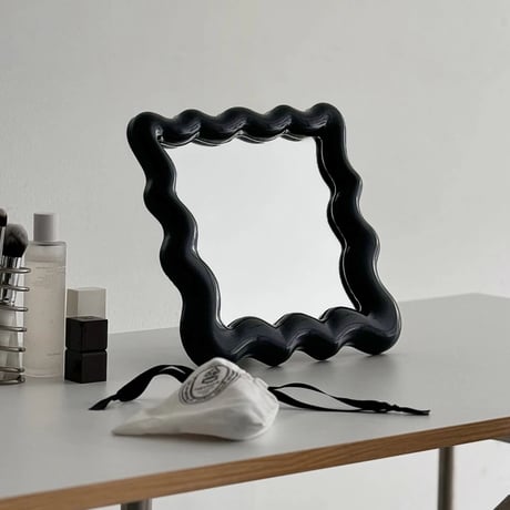 mirror-03156　Wave Color Frame Table Mirror Wall Mirror