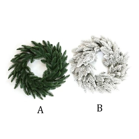wreath-03001　Christmas Wreath 40cm with LED Light Garland