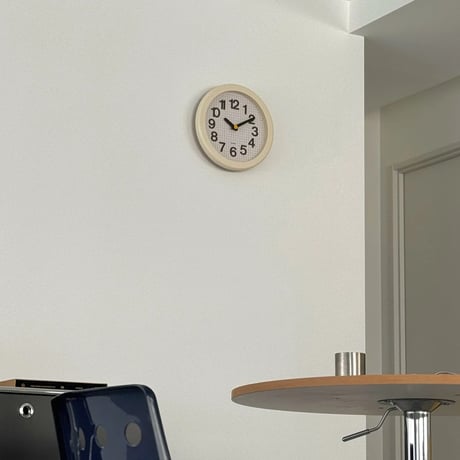 clock-03099　Grid Pattern Round Wall Clock